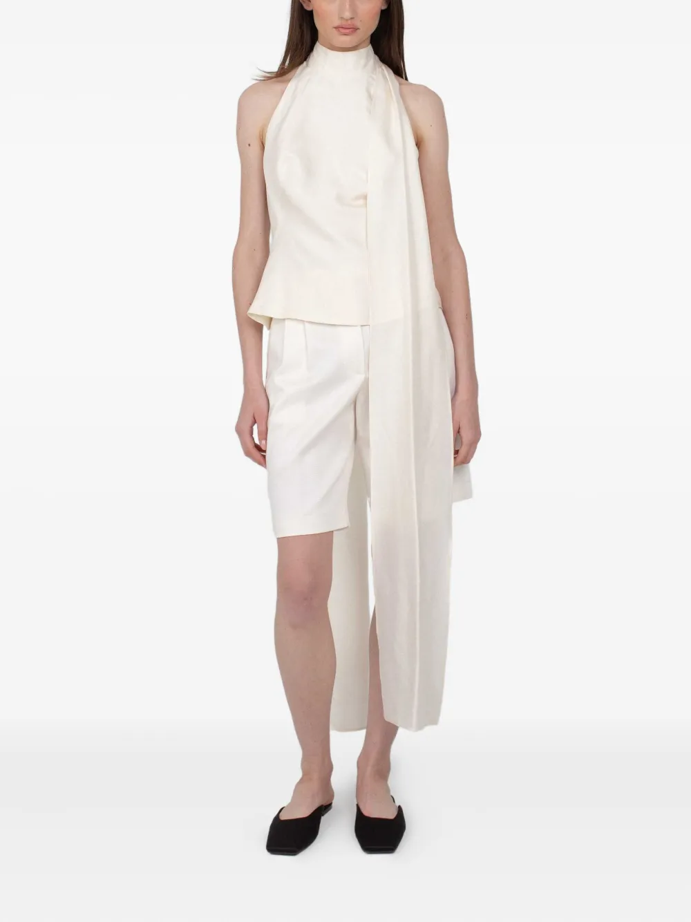 RXQUETTE halterneck blouse - Beige