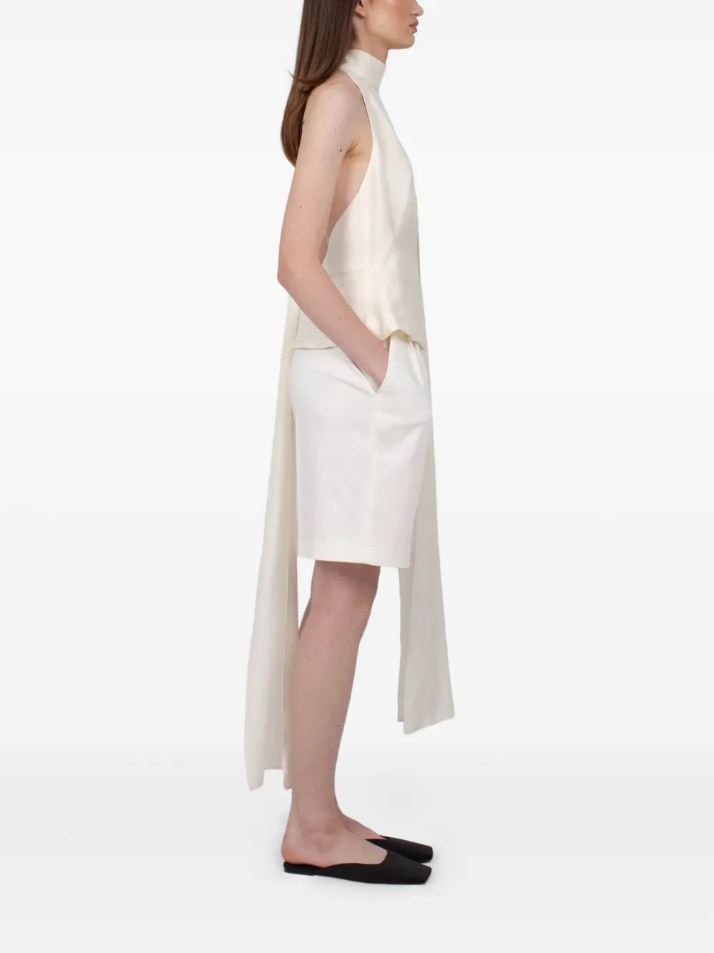 Rxquette Halterneck Blouse In White