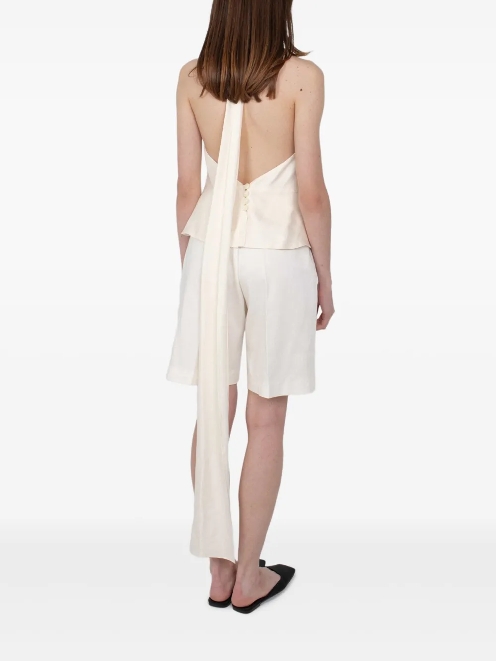 Rxquette Halterneck Blouse In White