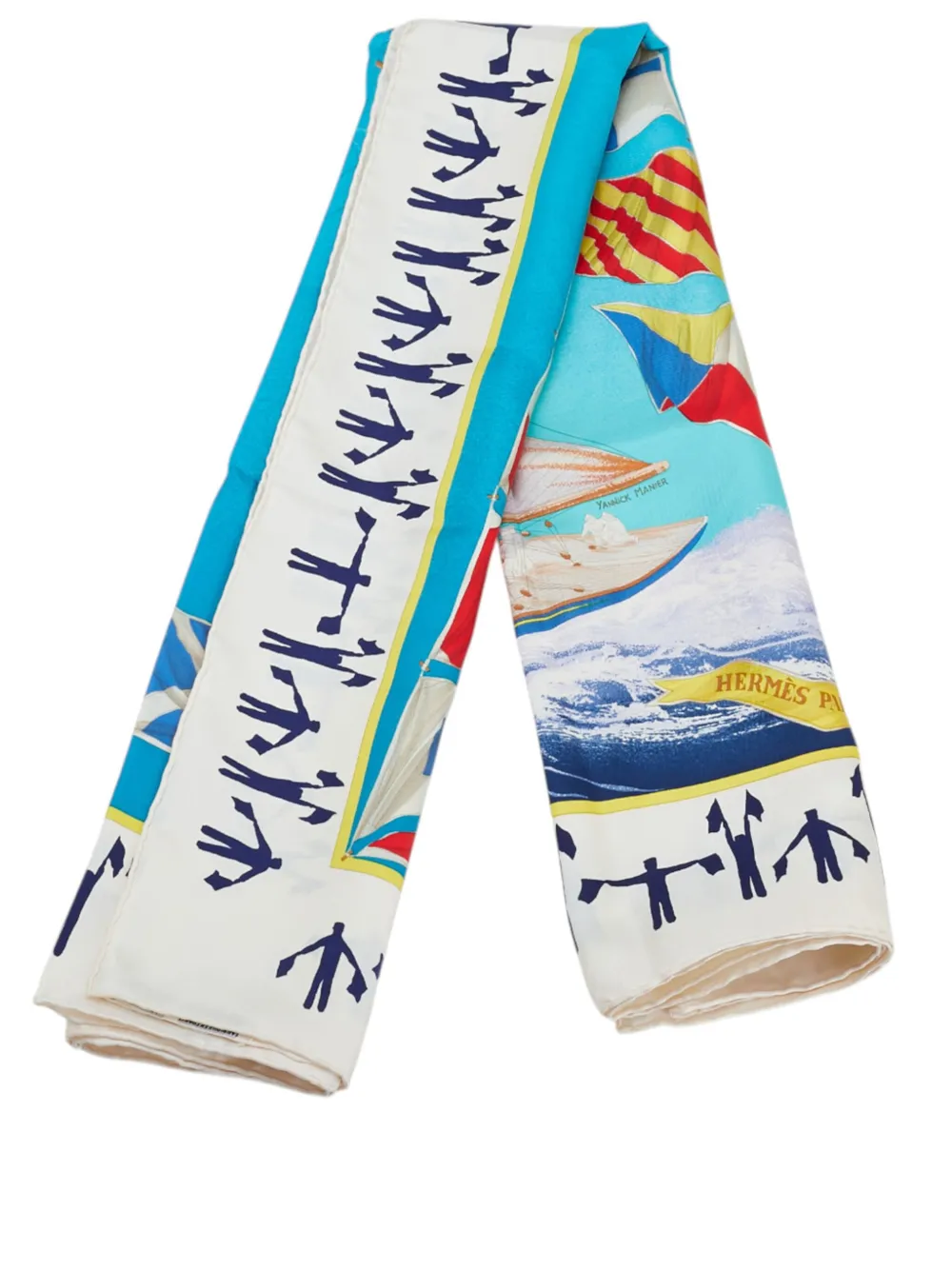 Hermès Pre-Owned 1986-1998 En Course Silk Scarf scarves - ブルー Hermès Pre-Owned 1986-1998 En Course Silk Scarf scarves - ブルー