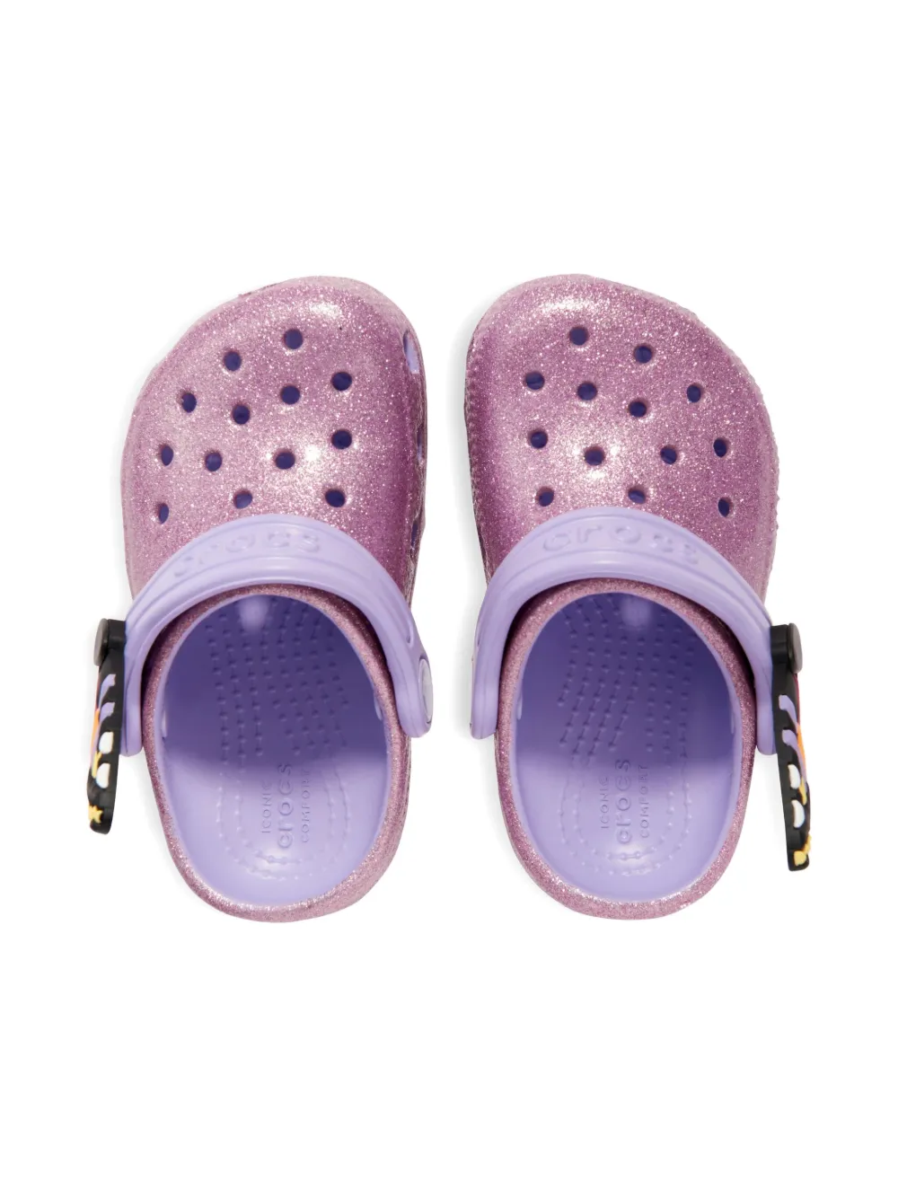 Crocs Kids Sandalen met vlinderdetail en glitter Roze