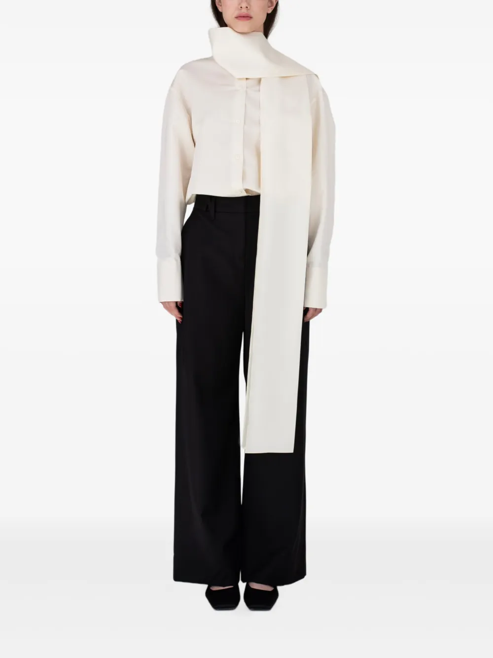 RXQUETTE Umbra scarf-detail cotton blouse | Blouses | Image 2
