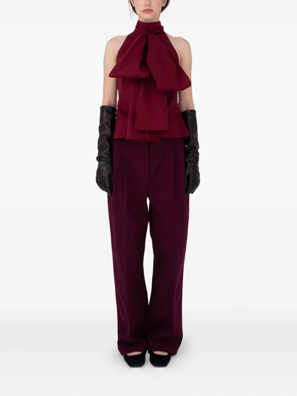 RXQUETTE Beam pleated trousers - Rood