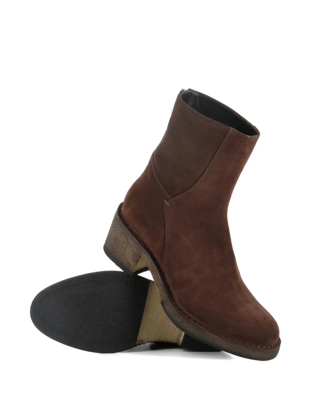 Pantanetti 60mm Suede Ankle Boots In Brown