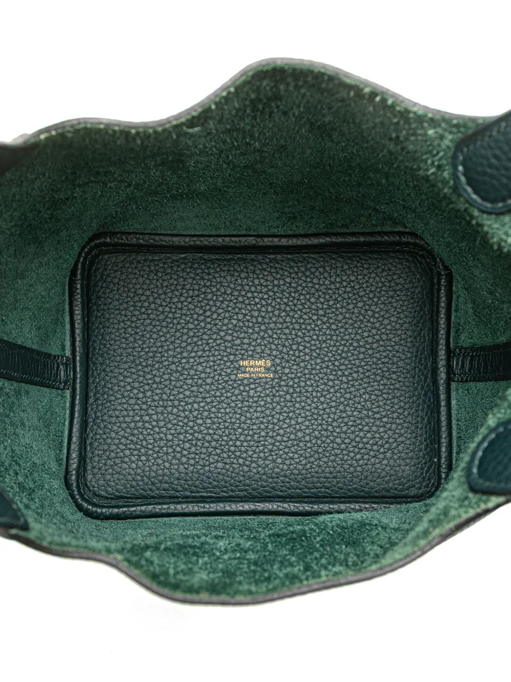 Pre-owned Hermes 2021 Clemence Picotin Lock 18 Handbag In Green