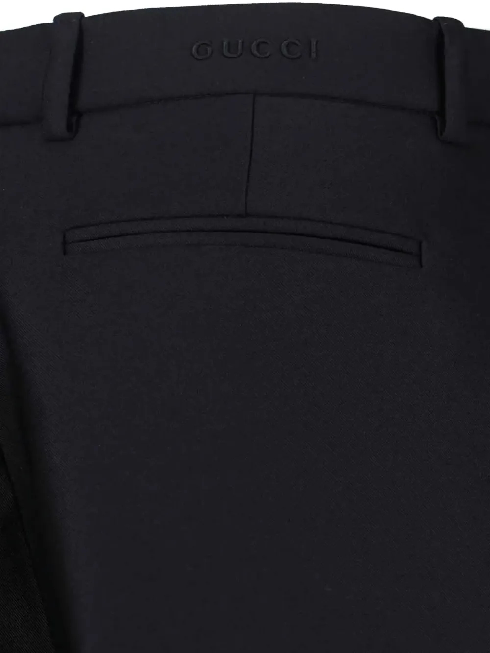 Gucci Wool And Silk Pants In Black