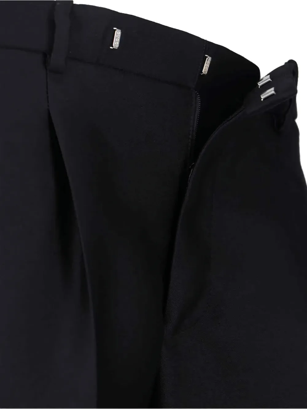 Gucci Wool And Silk Pants In Black