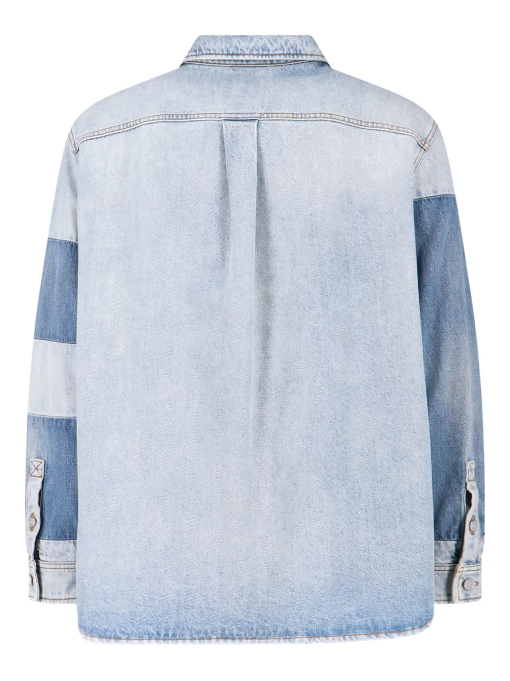Gucci GG-jacquard denim shirt - Blauw