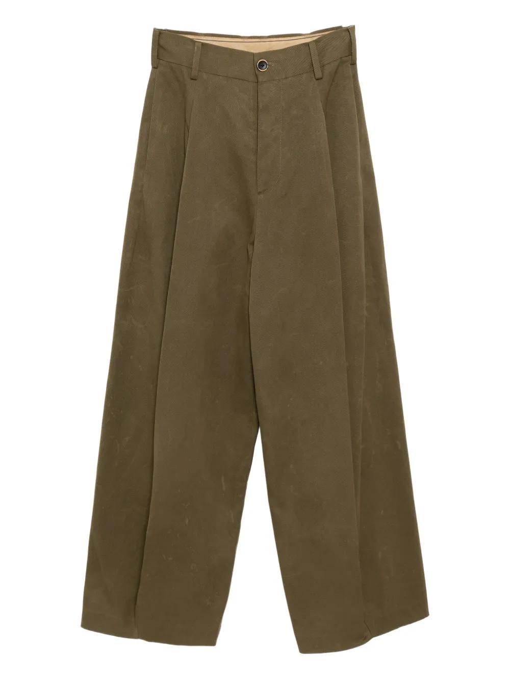 Uma Wang Belt Loop Casual Pants In Green