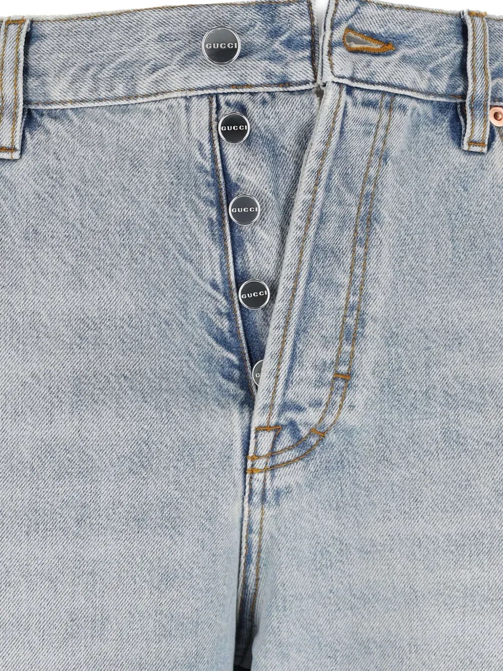 Gucci Jeans met patchwork Blauw