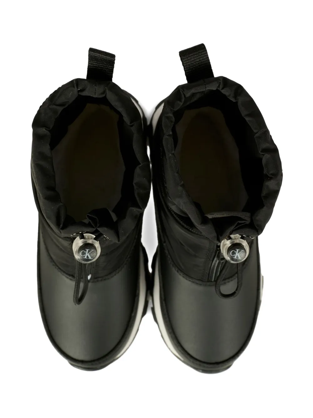 Calvin Klein Kids logo-debossed boots Zwart