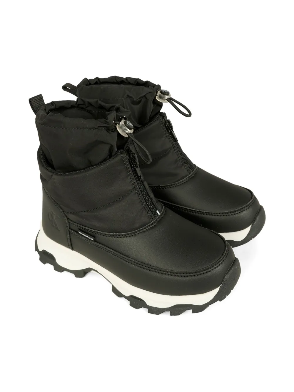 Calvin Klein Kids logo-debossed boots Zwart