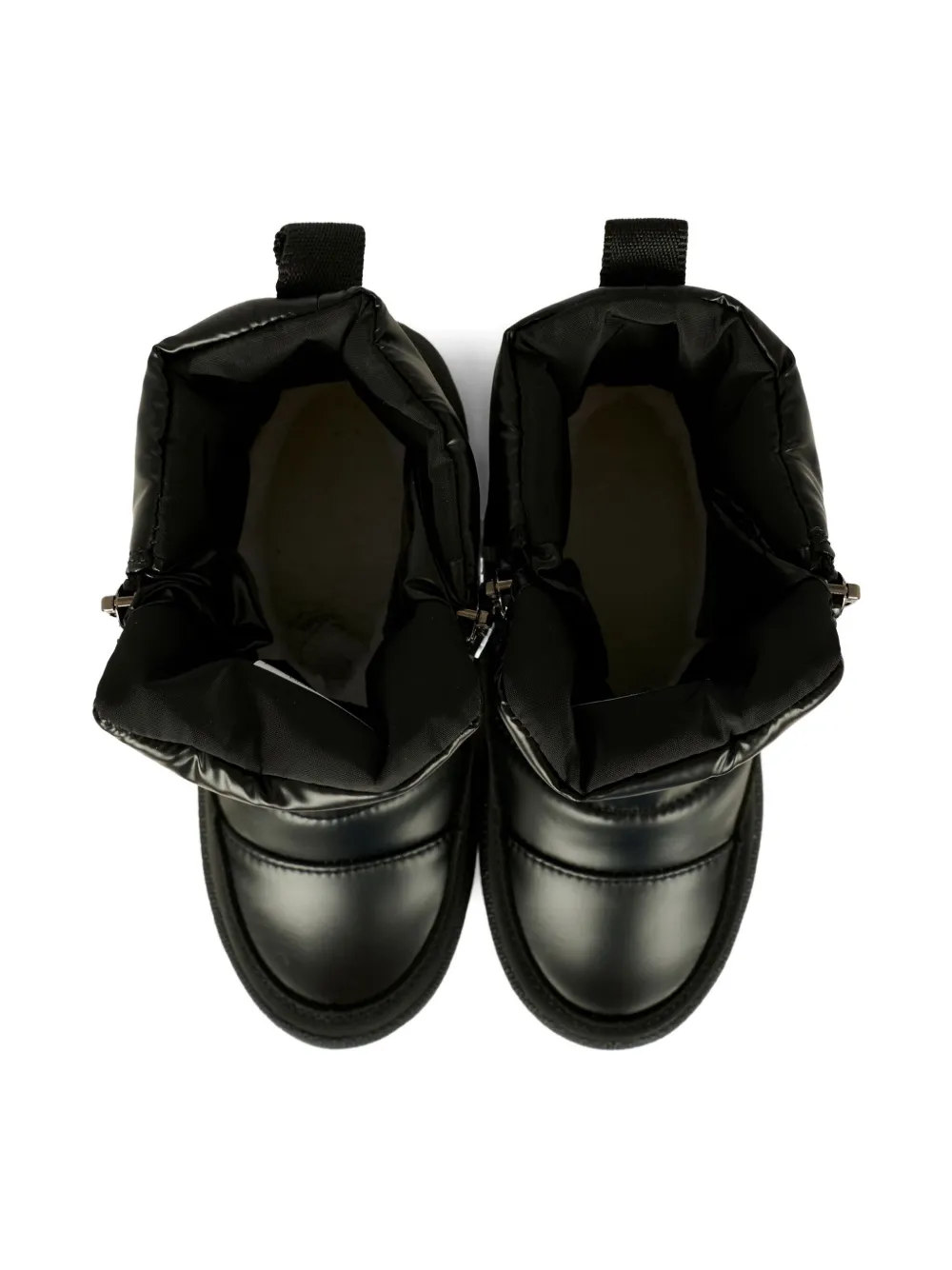 Calvin Klein Quilted Zip Snow Boots In Black