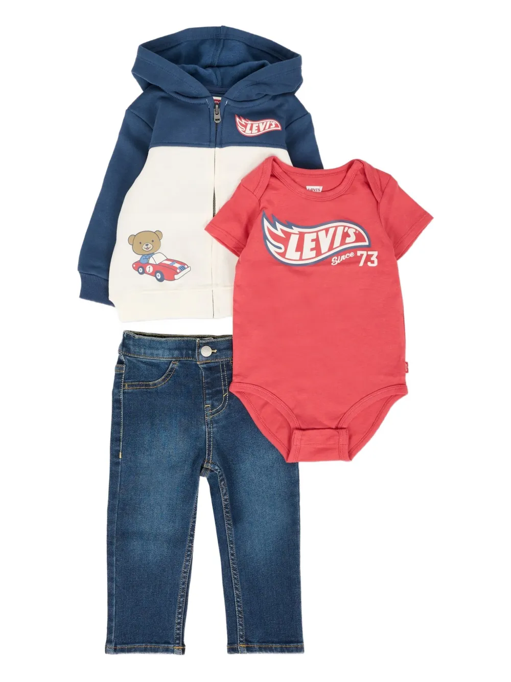 Levi's Logo-motif Trousers Set (set Of Three) In Blue