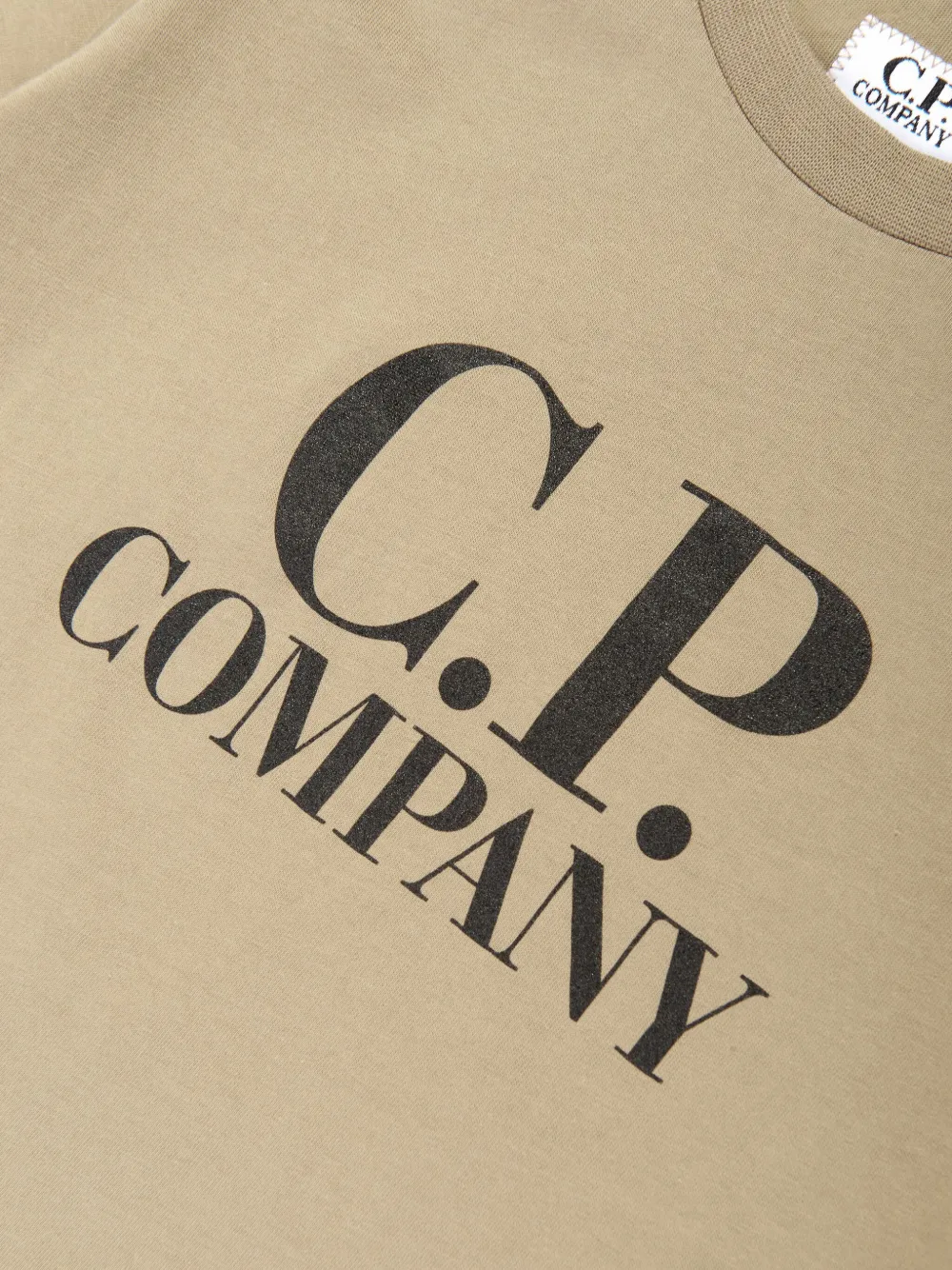 C.p. Company Logo-print Cotton T-shirt In Brown