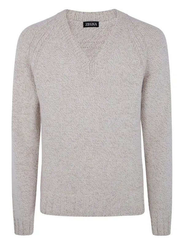 Ermenegildo Zegna グレー Vネックセーター L Zegna Vネック セーター | ニュートラル | FARFETCH JP