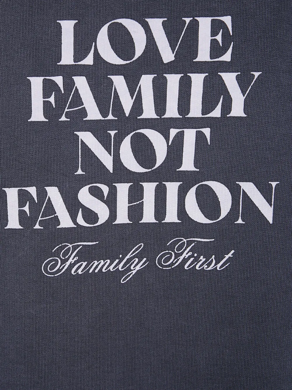 Family First Sweater met print Zwart