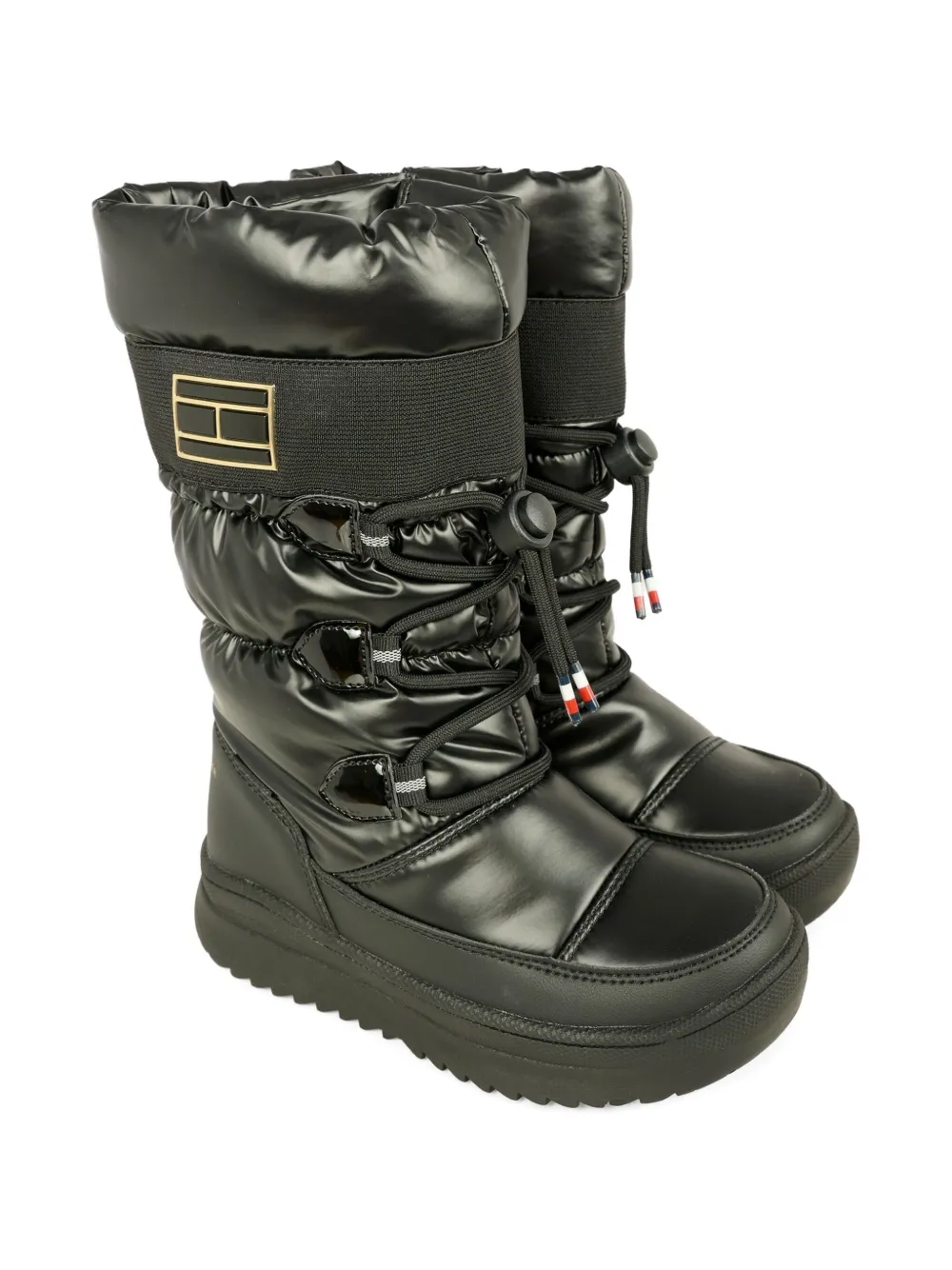 Tommy Hilfiger Junior Logo-motif Snow Boots In Black