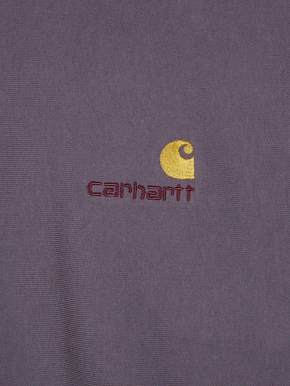 Carhartt Half Zip American Script Embroidered Sweatshirt In Purple