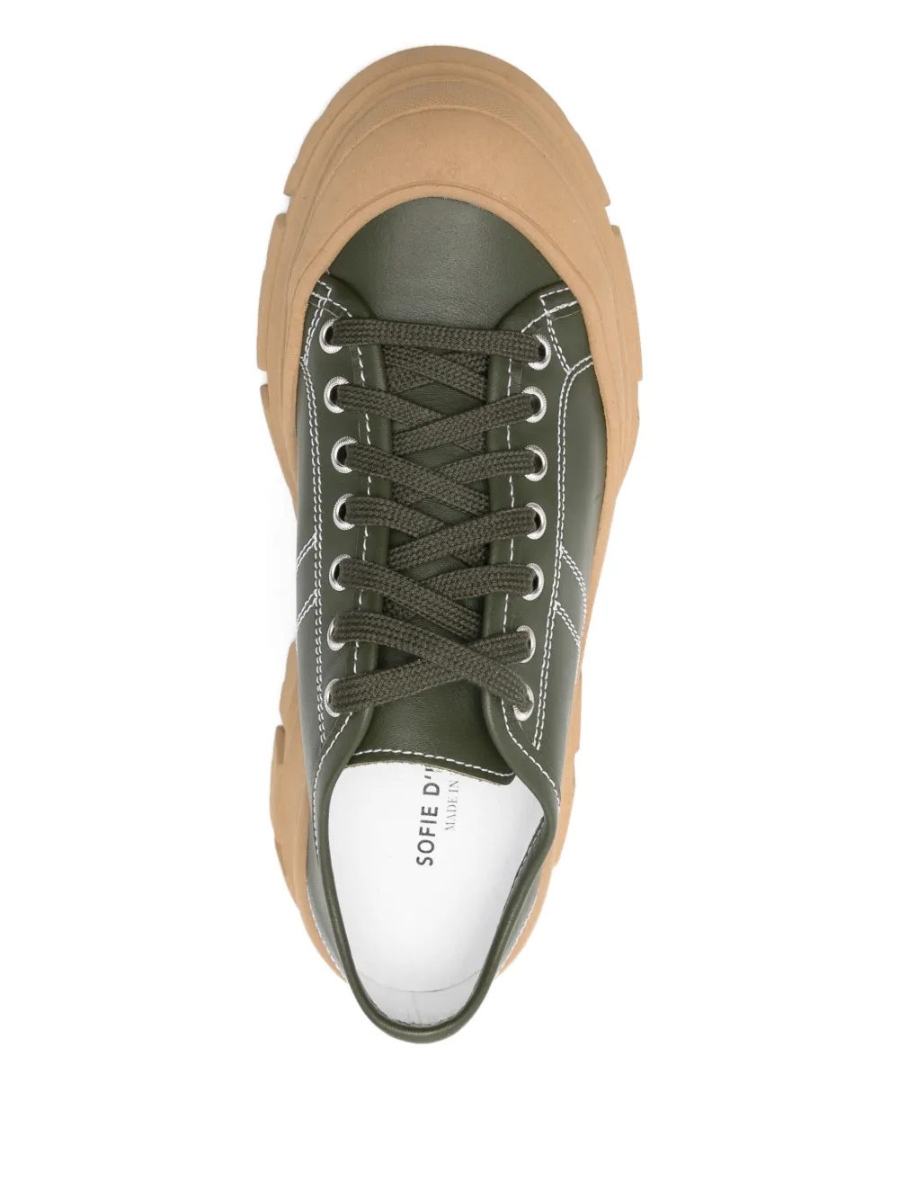 Sofie D'hoore Contrast-stitching Sneakers In Green