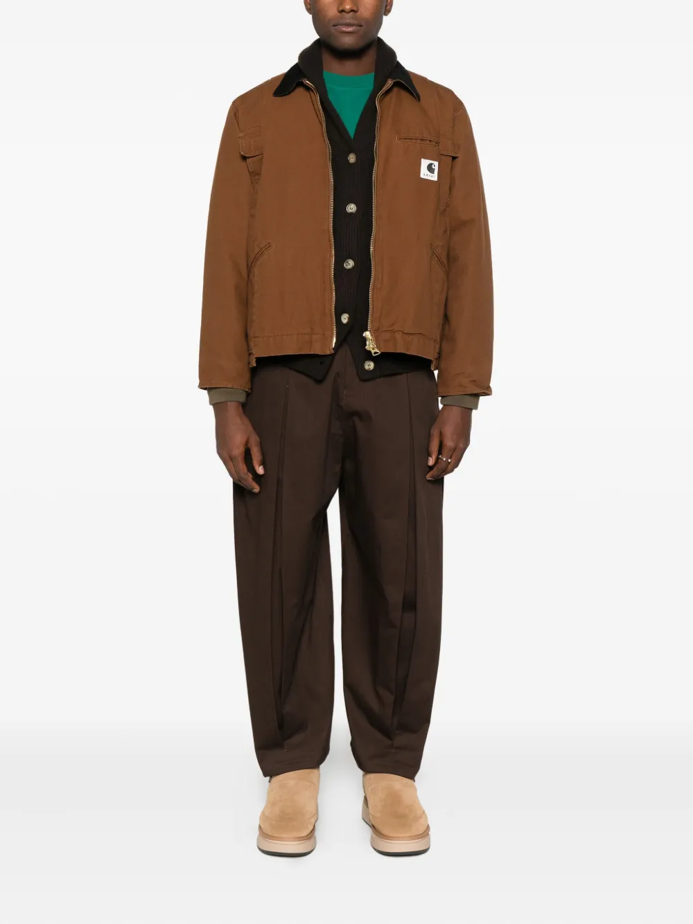 sacai x Carhartt zip-up contrast-collar jacket | Shirt Jackets | Image 2