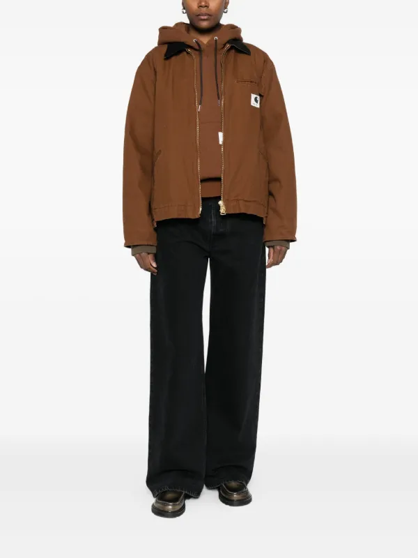 Sacai x Carhartt コントラストカラージャケット | ブラウン | FARFETCH JP