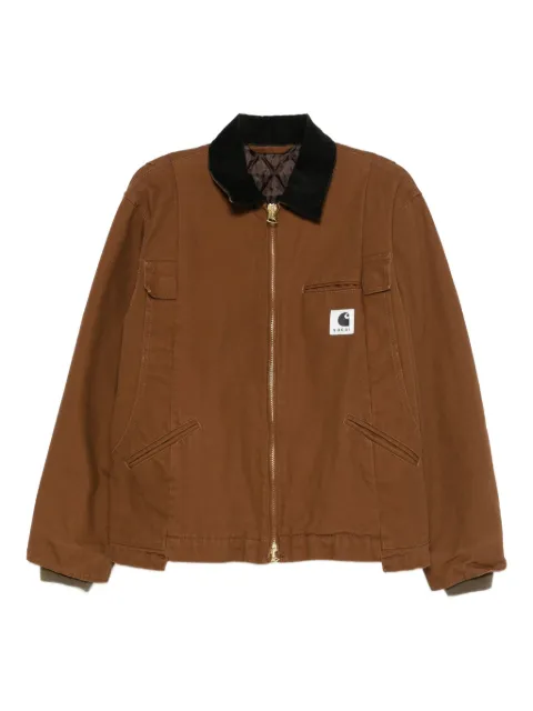 sacai x Carhartt zip-up contrast-collar jacket
