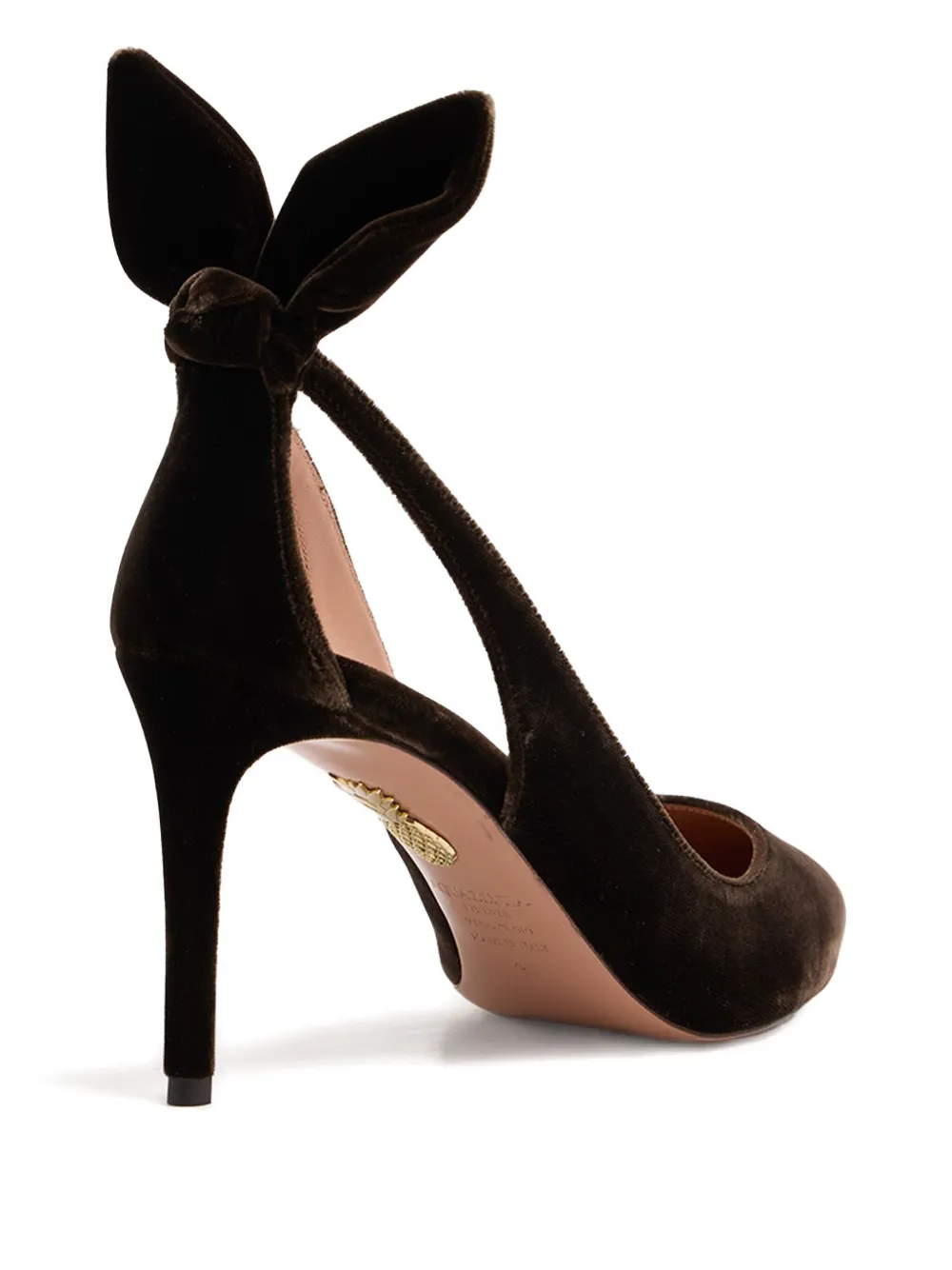 Aquazzura 85mm Bow-tie Pumps In Brown