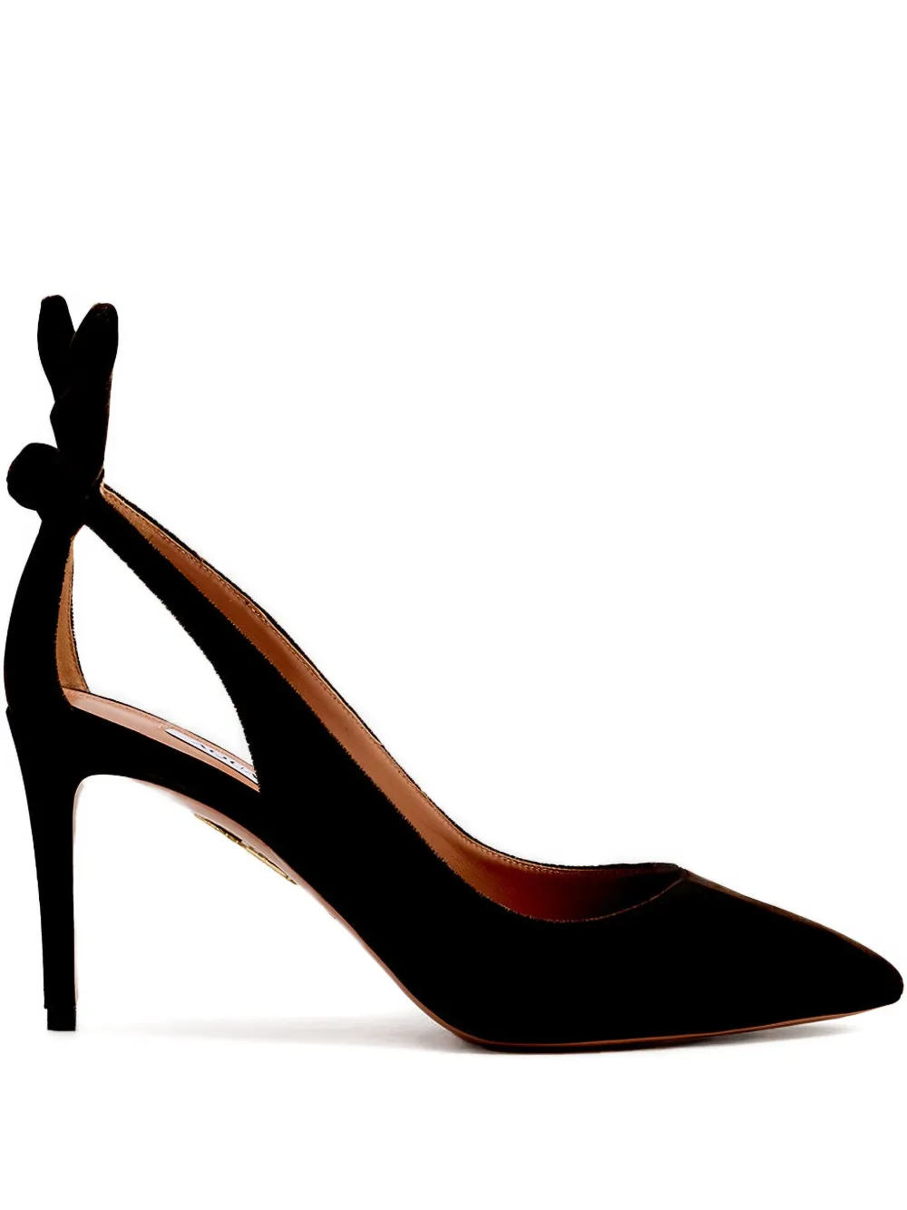 Aquazzura 85mm bow-tie pumps | Brown | Image 1