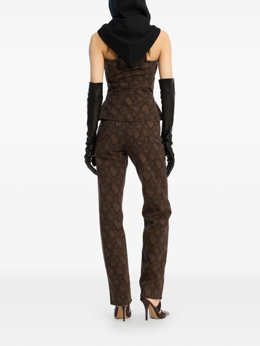 ROTATE BIRGER CHRISTENSEN Jeans met print Bruin