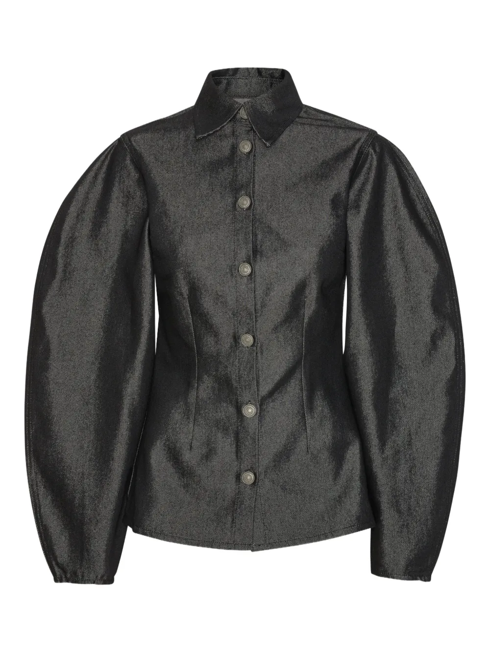 ROTATE BIRGER CHRISTENSEN puff-sleeve shirt | Black | Image 1