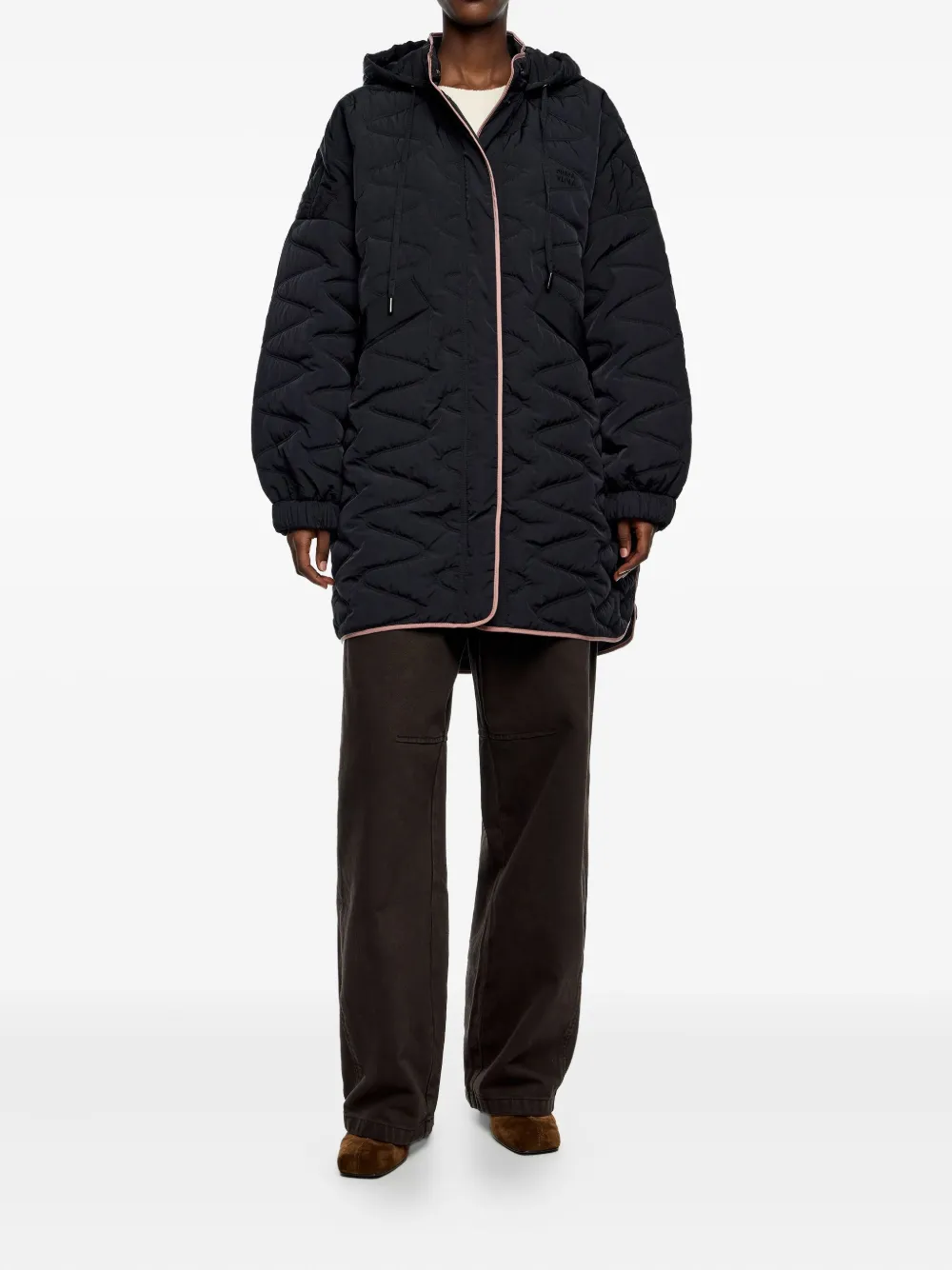 Bimba y Lola Jas met capuchon - Zwart