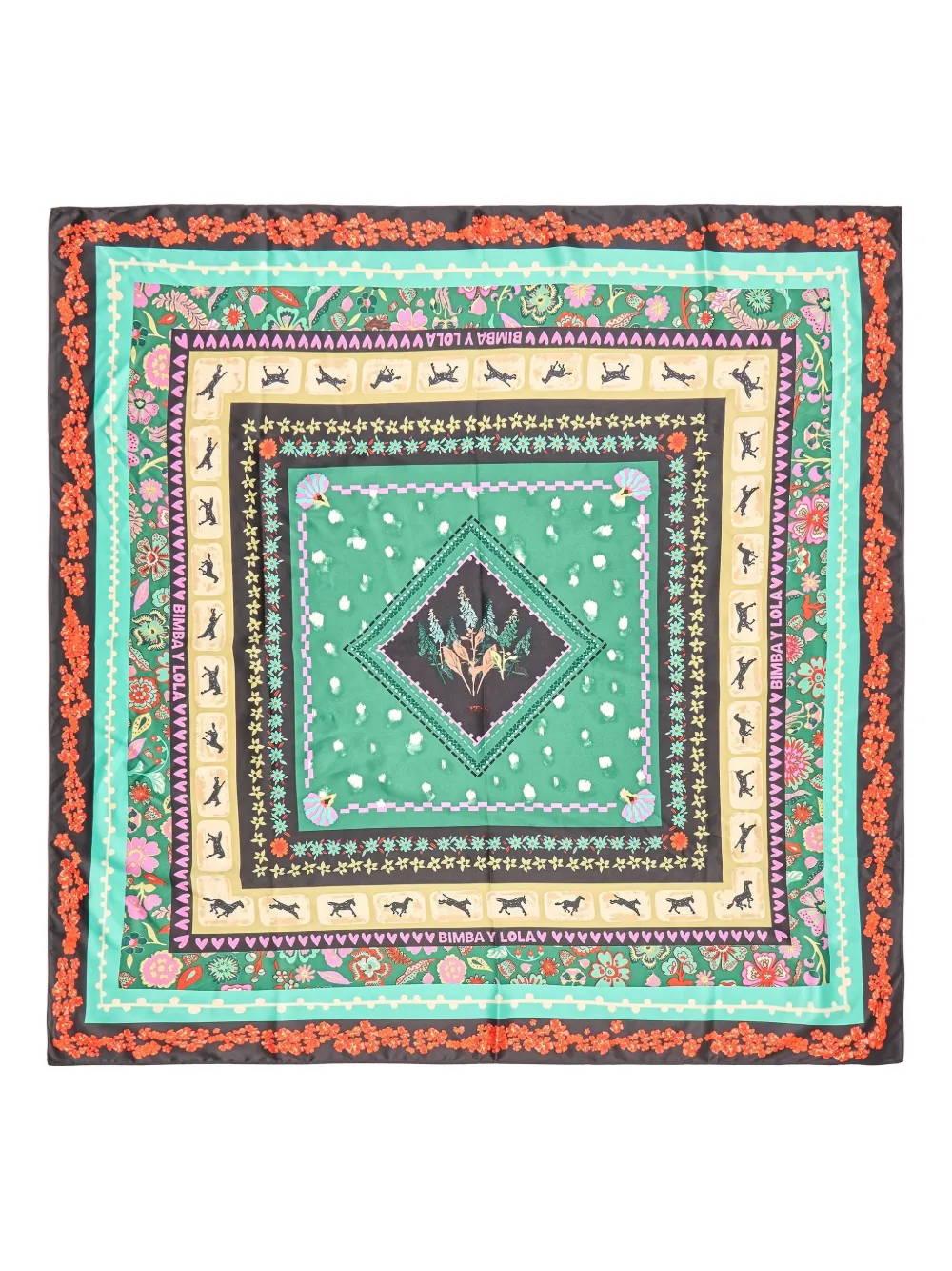 Bimba Y Lola Floral-printed Scarf In Multi