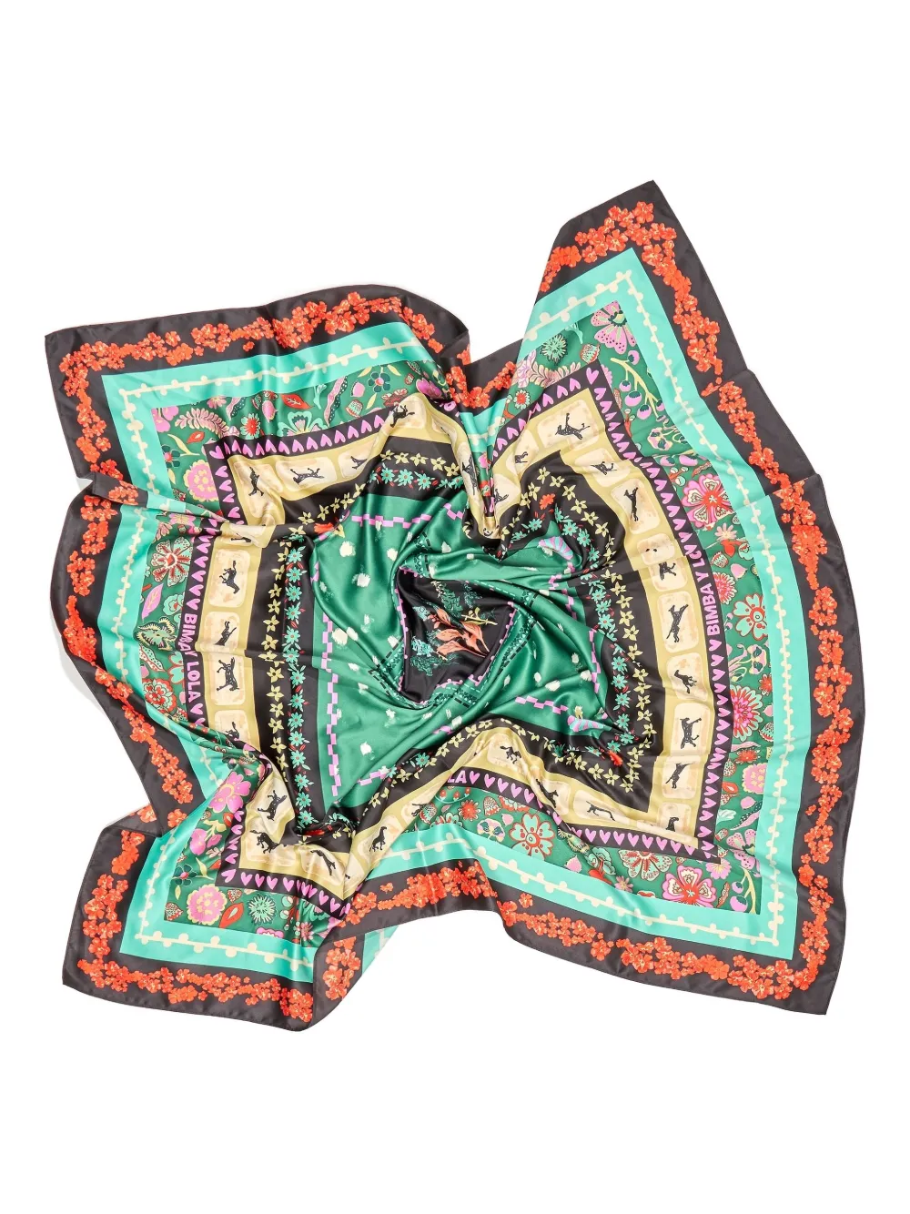 Bimba Y Lola Floral-printed Scarf In Multi