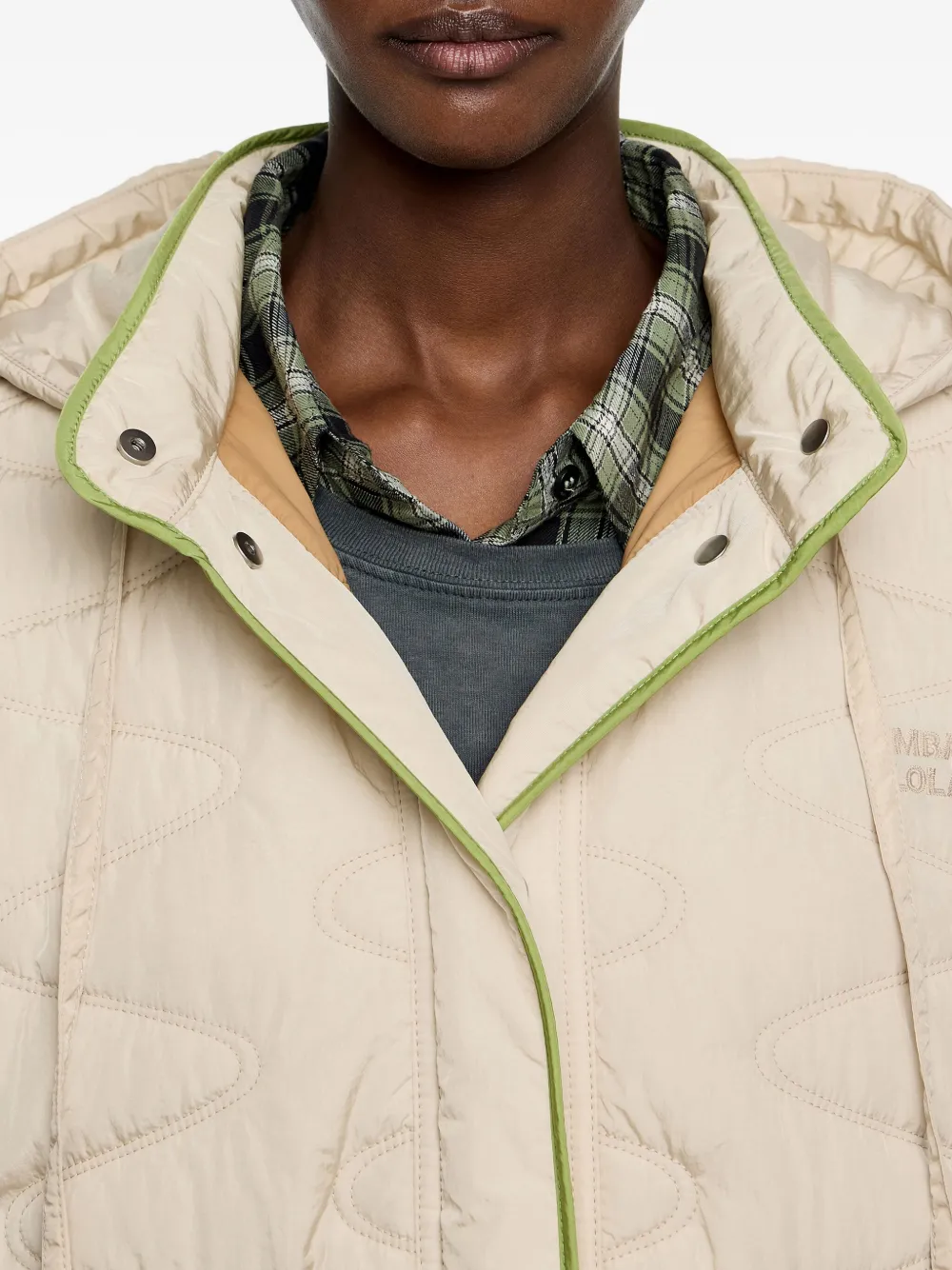 Bimba Y Lola Quilted Hooded Jacket In White