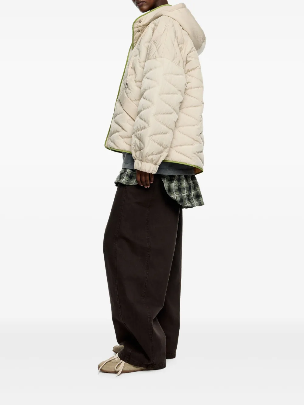 Bimba Y Lola Quilted Hooded Jacket In White