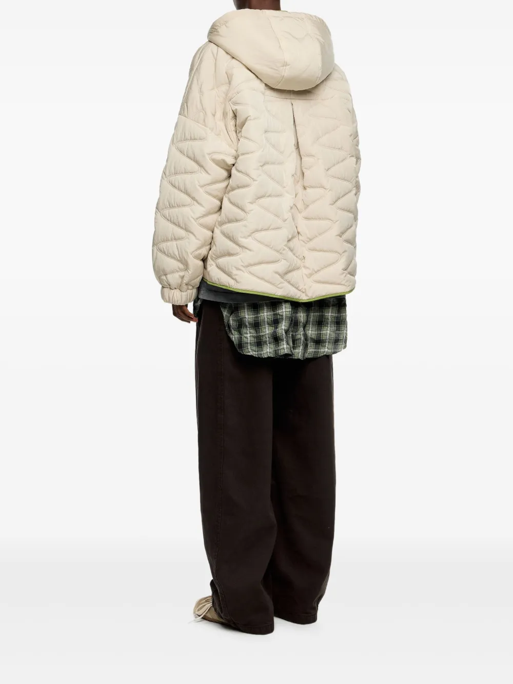 Bimba Y Lola Quilted Hooded Jacket In White