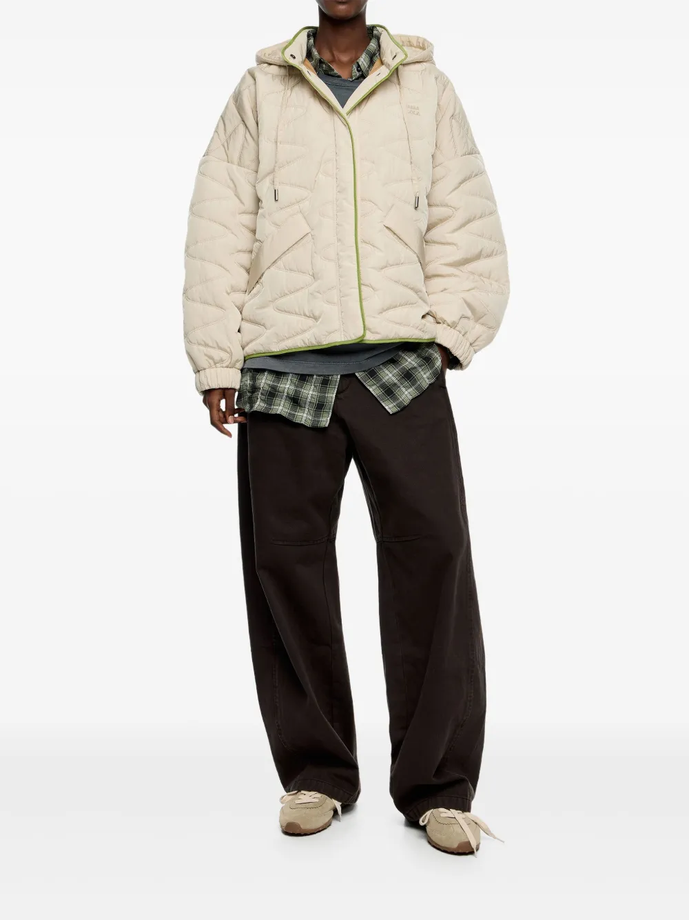 Bimba Y Lola Quilted Hooded Jacket In White