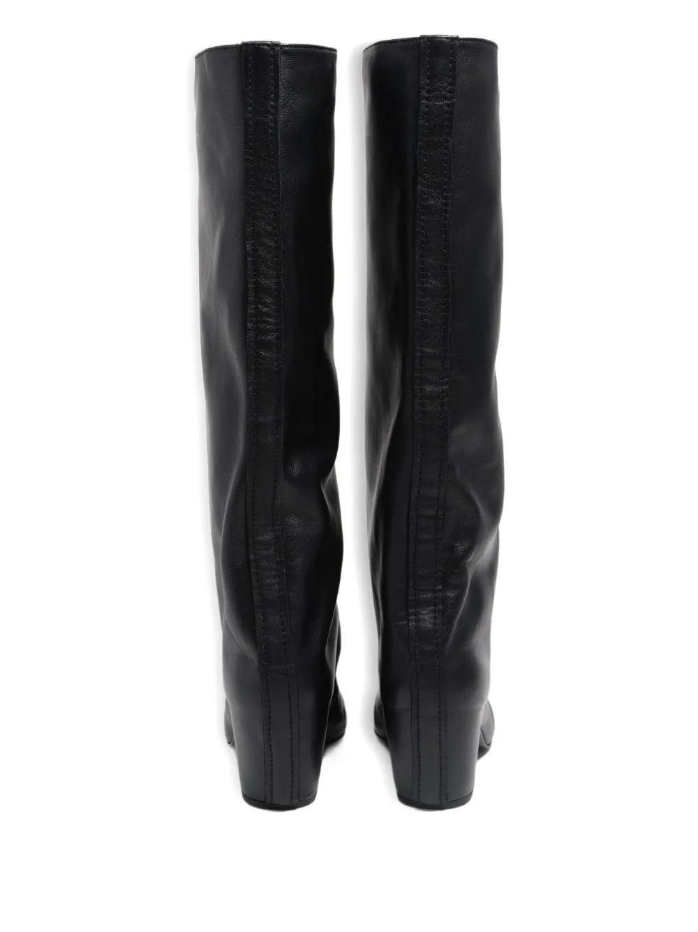 Bimba Y Lola 55mm Square-toe Leather Boots In Black