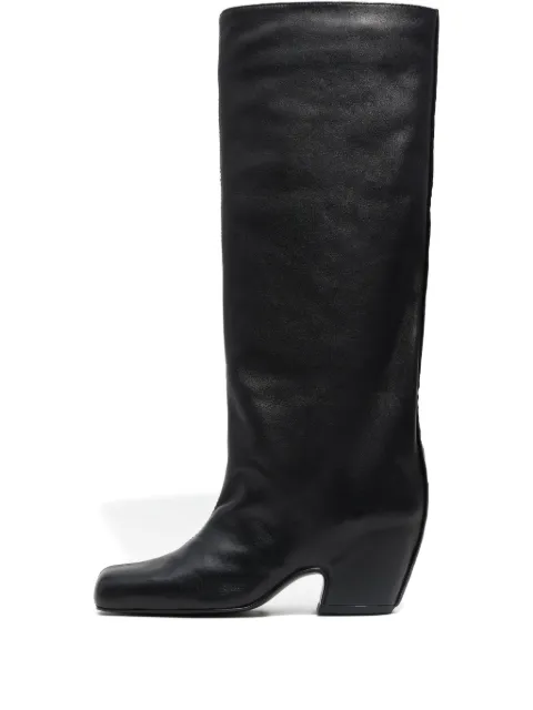 Bimba y Lola 55mm square-toe leather boots