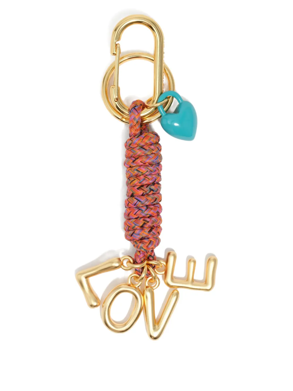 Bimba Y Lola Heart-charm Keyring In Gold