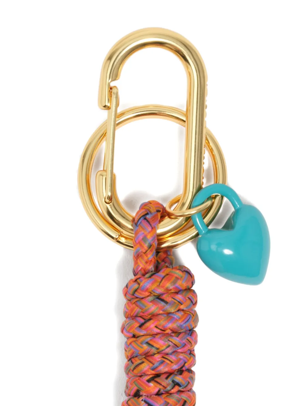 Bimba Y Lola Heart-charm Keyring In Gold