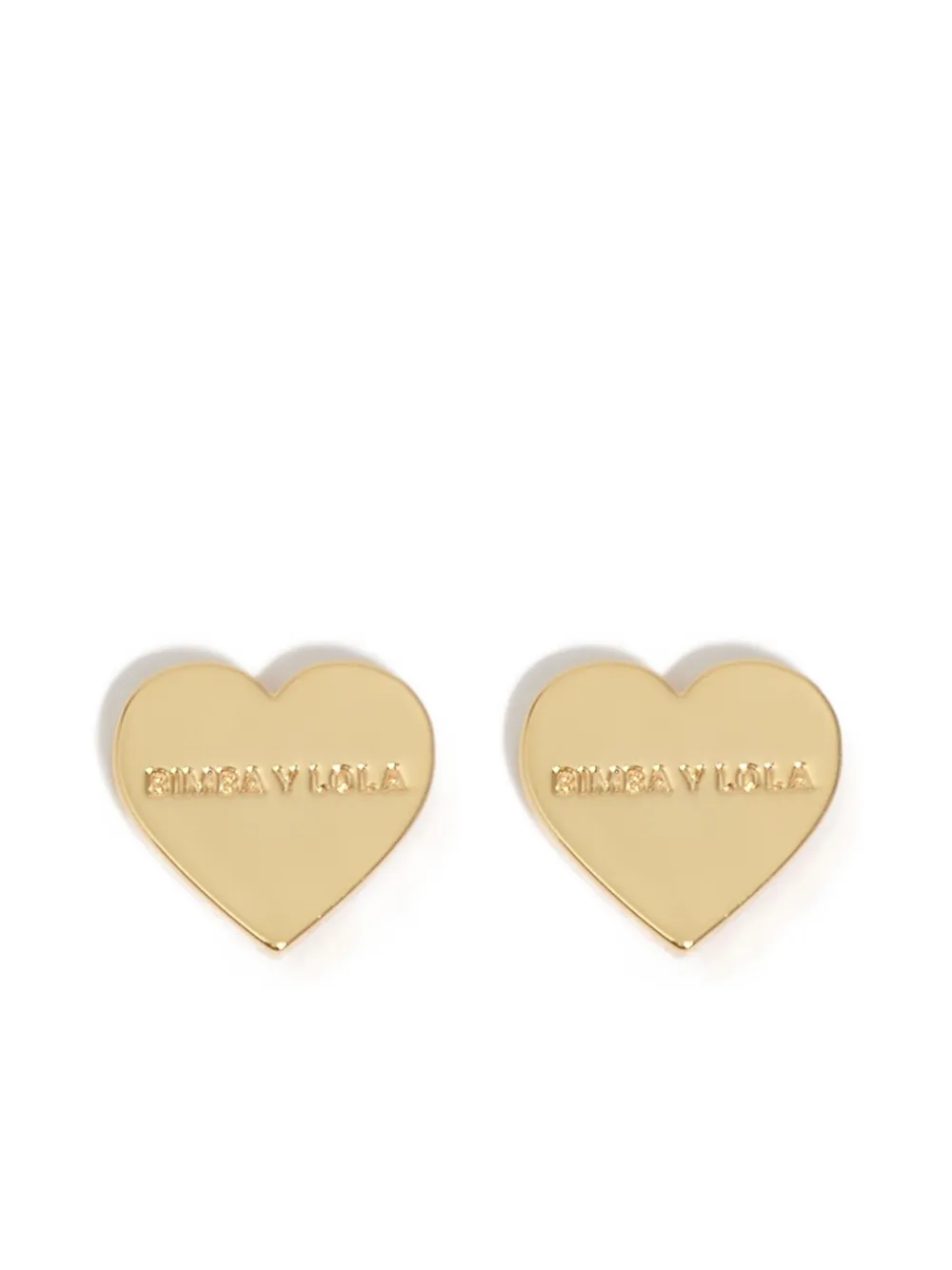 Bimba Y Lola Heart Stud Earrings In Gold