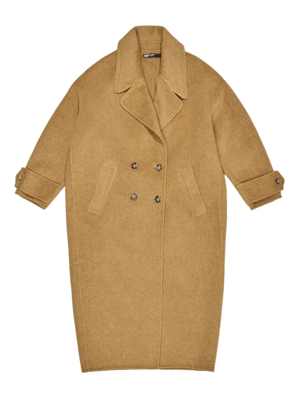 Bimba Y Lola Buttoned Coat In Brown