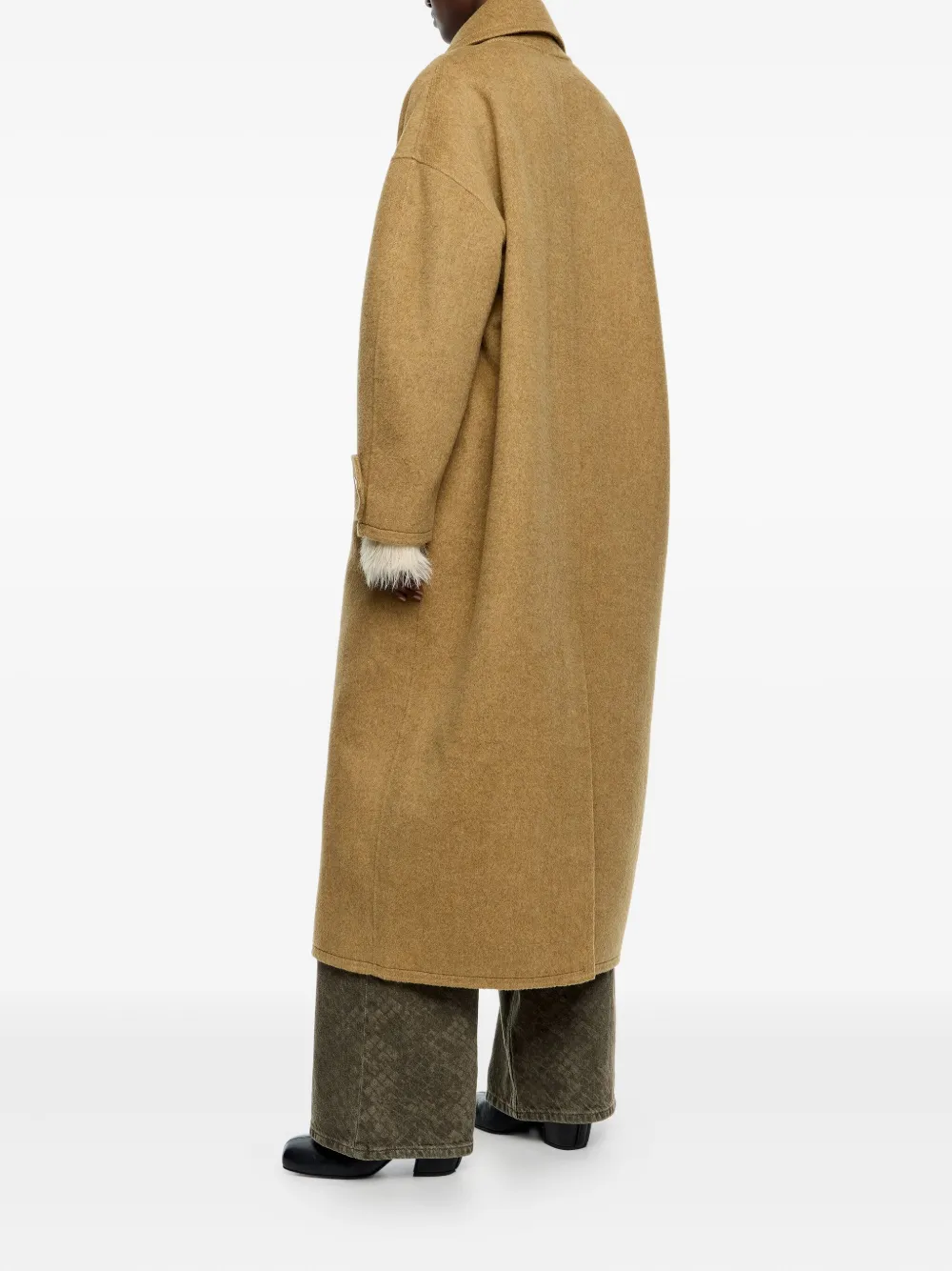 Bimba Y Lola Buttoned Coat In Brown