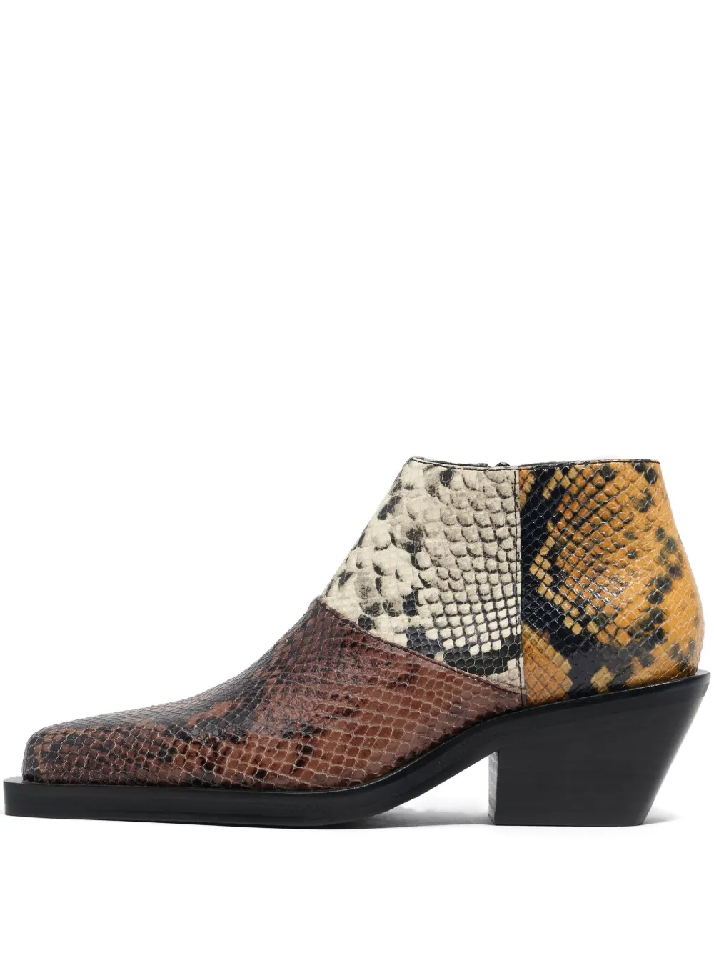 Bimba Y Lola 40mm Panelled Leather Boots In Brown
