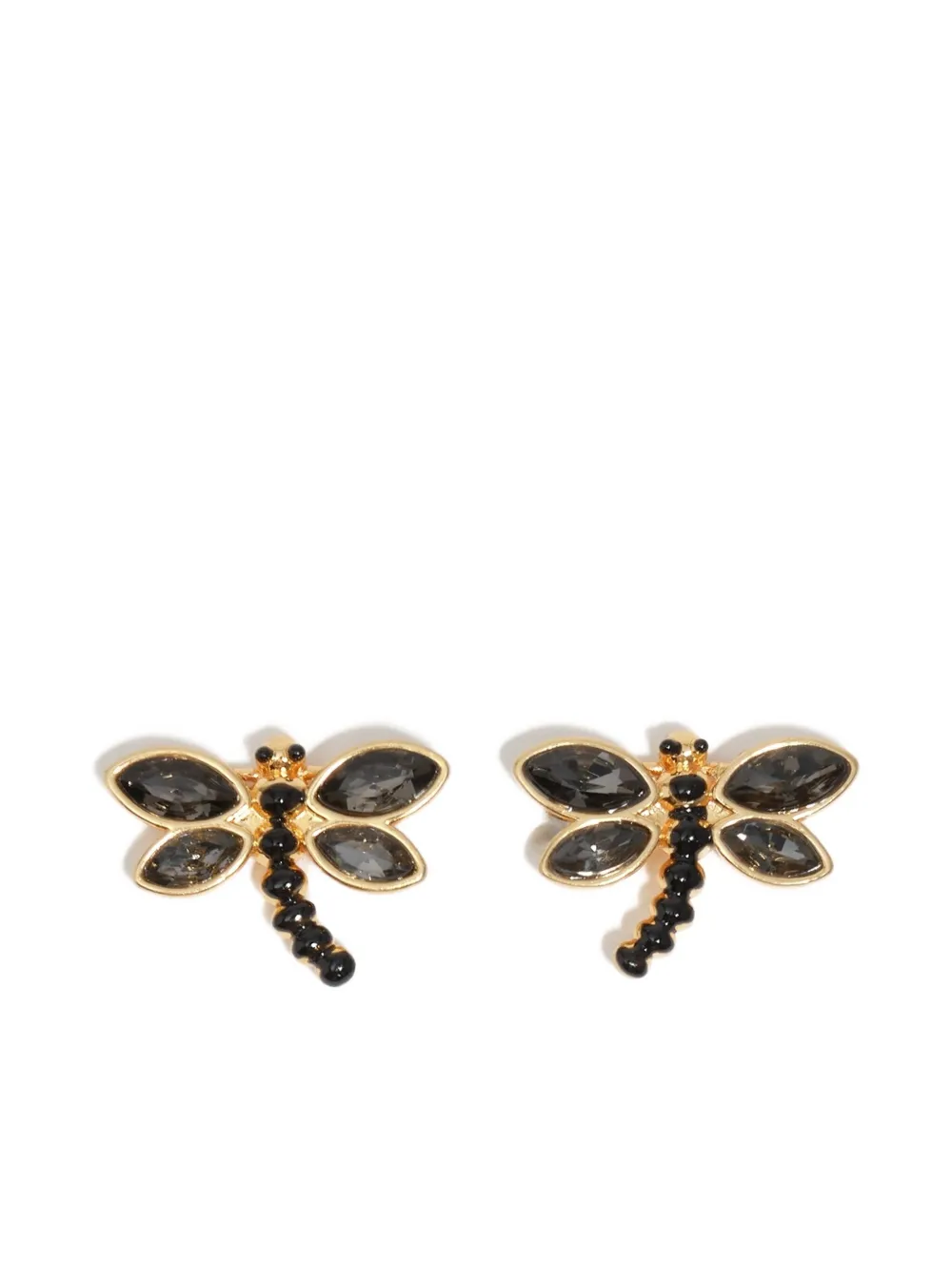 Bimba y Lola aretes con dije de libélula | dorado | Image 1