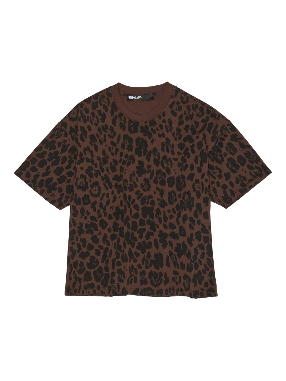 Bimba Y Lola Leopard-print T-shirt In Brown