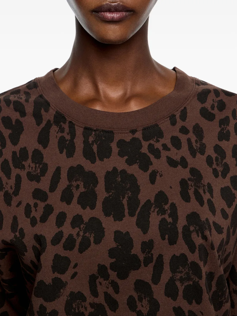 Bimba Y Lola Leopard-print T-shirt In Brown
