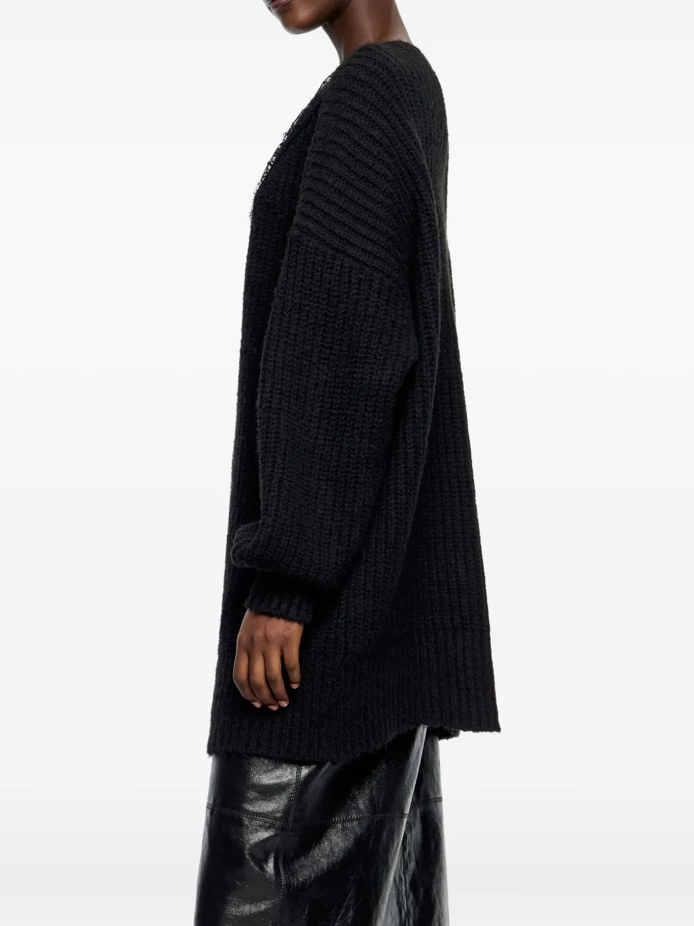 Bimba y Lola Trui met V-hals en kant Zwart